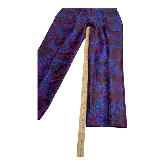 J Crew Garden Pant Midnight Floral Jacquard Pattern NWT Ankle Length Size 10 - Picture 14 of 14